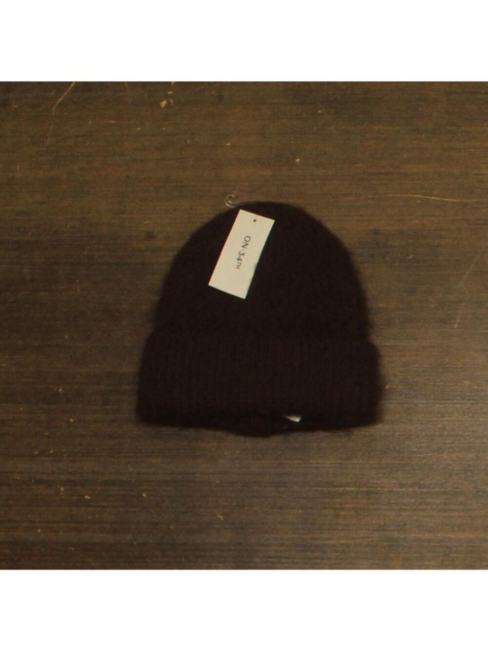 NWT On 34th Solid Brushed Beanie Cuffed Wool Blend MO1542505 Chocolate Brown